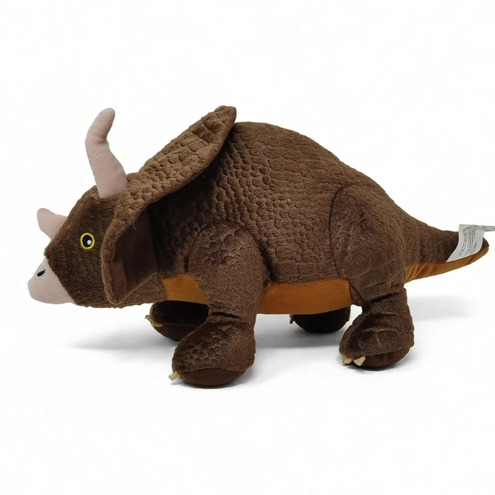 Kohl's Cares Triceratops Dinosaur Plush Stuffed Animal 13 Inch Soft Toy Brown